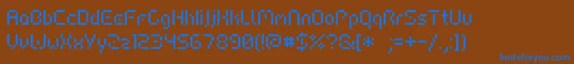 フォントHiairportFfmcond – 茶色の背景に青い文字