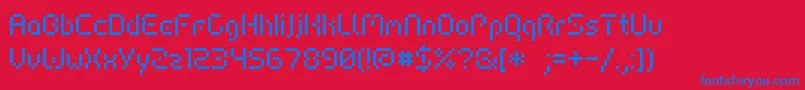 HiairportFfmcond Font – Blue Fonts on Red Background