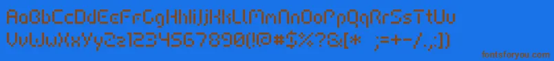 HiairportFfmcond Font – Brown Fonts on Blue Background