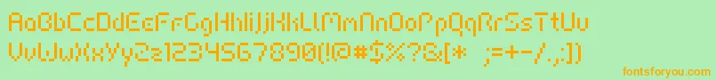 HiairportFfmcond Font – Orange Fonts on Green Background