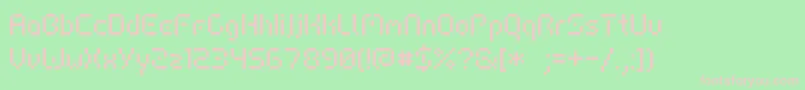 フォントHiairportFfmcond – 緑の背景にピンクのフォント