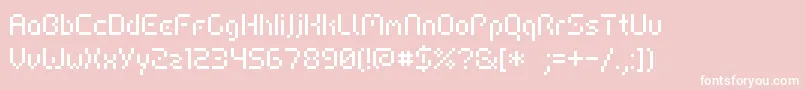 HiairportFfmcond-fontti – valkoiset fontit vaaleanpunaisella taustalla