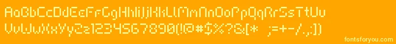 HiairportFfmcond Font – Yellow Fonts on Orange Background