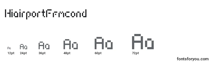 Размеры шрифта HiairportFfmcond