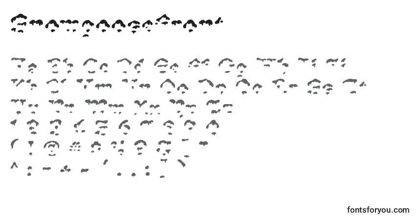 Schriftart SnowgooseFront – Alphabet, Zahlen, spezielle Symbole