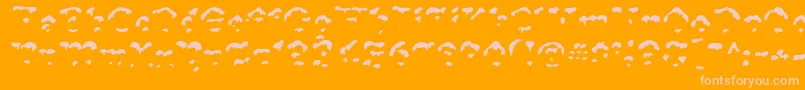 Police SnowgooseFront – polices roses sur fond orange