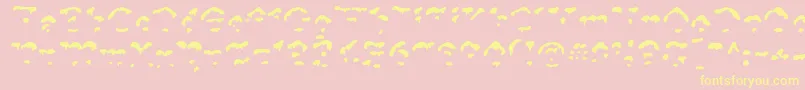 SnowgooseFront-Schriftart – Gelbe Schriften auf rosa Hintergrund