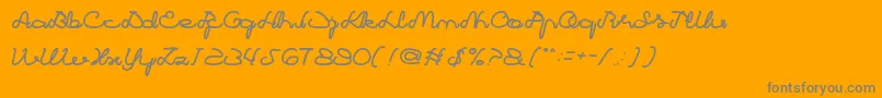 MyPleasure-Schriftart – Graue Schriften auf orangefarbenem Hintergrund