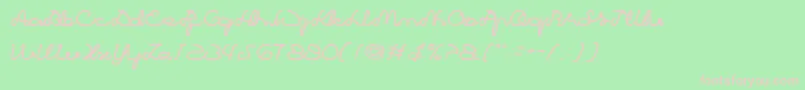 MyPleasure Font – Pink Fonts on Green Background