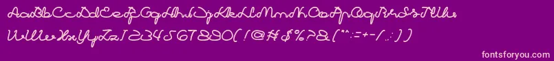 MyPleasure Font – Pink Fonts on Purple Background