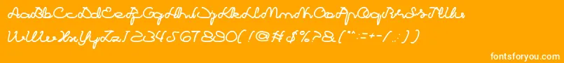 MyPleasure Font – White Fonts on Orange Background