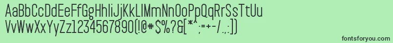 フォントPaktSemibold – 緑の背景に黒い文字