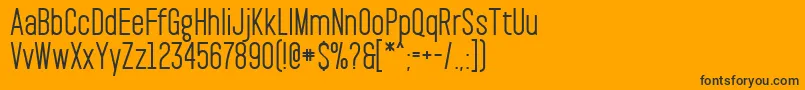 PaktSemibold-Schriftart – Schwarze Schriften auf orangefarbenem Hintergrund