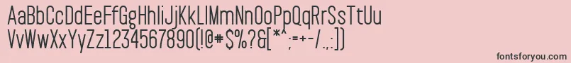 フォントPaktSemibold – ピンクの背景に黒い文字