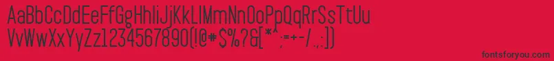 フォントPaktSemibold – 赤い背景に黒い文字