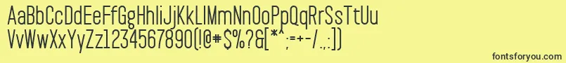 PaktSemibold-fontti – mustat fontit keltaisella taustalla