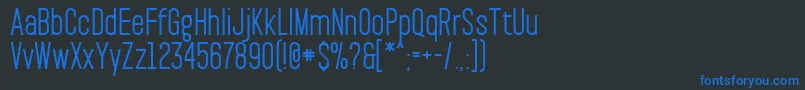 Шрифт PaktSemibold – синие шрифты на чёрном фоне
