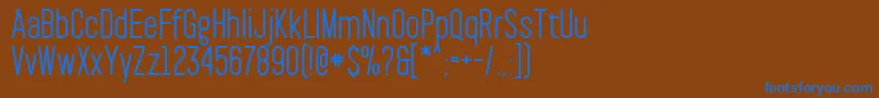 フォントPaktSemibold – 茶色の背景に青い文字