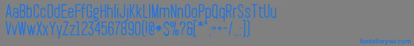 フォントPaktSemibold – 灰色の背景に青い文字