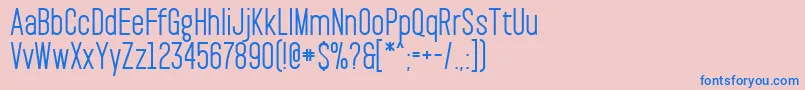 フォントPaktSemibold – ピンクの背景に青い文字