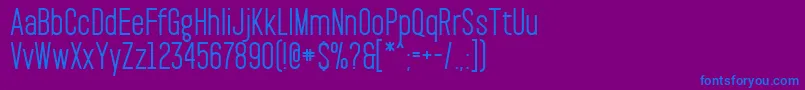 フォントPaktSemibold – 紫色の背景に青い文字
