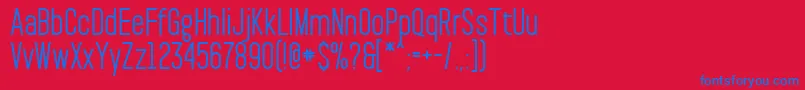 フォントPaktSemibold – 赤い背景に青い文字