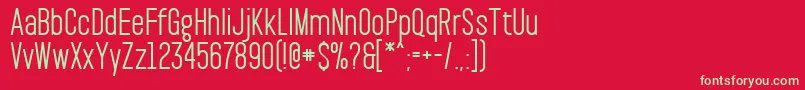 フォントPaktSemibold – 赤い背景に緑の文字