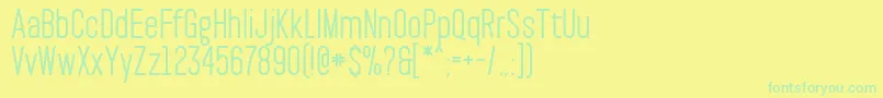 フォントPaktSemibold – 黄色い背景に緑の文字