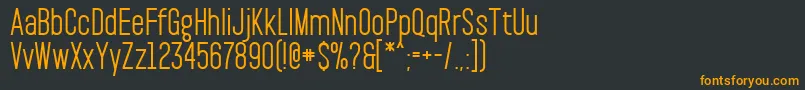 Шрифт PaktSemibold – оранжевые шрифты на чёрном фоне