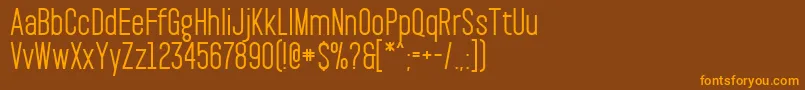 PaktSemibold Font – Orange Fonts on Brown Background