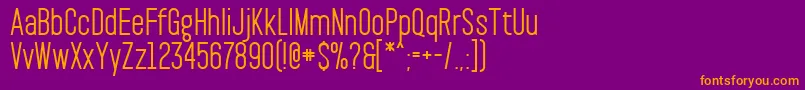 PaktSemibold Font – Orange Fonts on Purple Background
