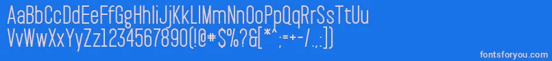 フォントPaktSemibold – ピンクの文字、青い背景