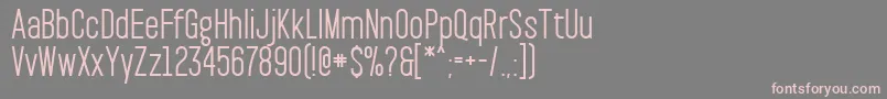 フォントPaktSemibold – 灰色の背景にピンクのフォント