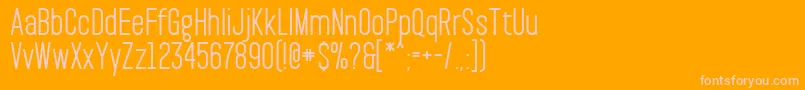 PaktSemibold-Schriftart – Rosa Schriften auf orangefarbenem Hintergrund