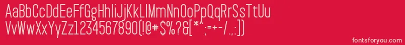 PaktSemibold-Schriftart – Rosa Schriften auf rotem Hintergrund