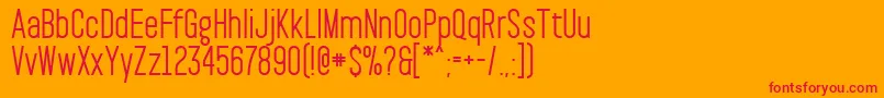 フォントPaktSemibold – オレンジの背景に赤い文字