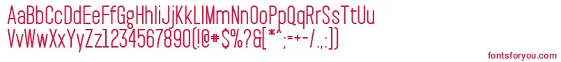 フォントPaktSemibold – 白い背景に赤い文字