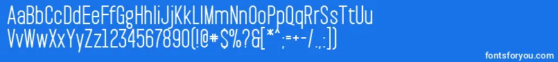 フォントPaktSemibold – 青い背景に白い文字