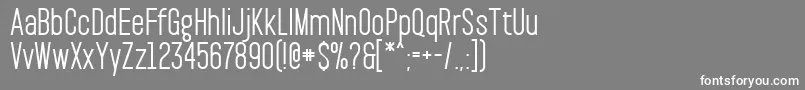 PaktSemibold-fontti – valkoiset fontit harmaalla taustalla