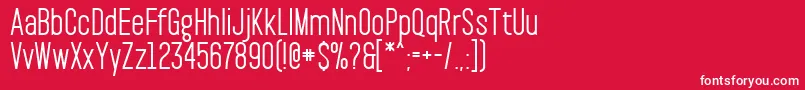 PaktSemibold-fontti – valkoiset fontit punaisella taustalla