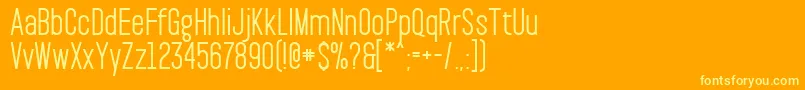 PaktSemibold-fontti – keltaiset fontit oranssilla taustalla