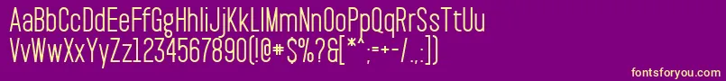 Шрифт PaktSemibold – жёлтые шрифты на фиолетовом фоне