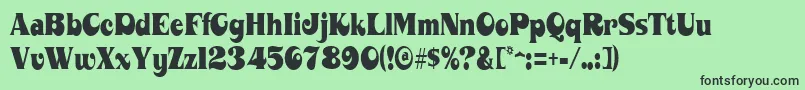 MahaneyRegular Font – Black Fonts on Green Background