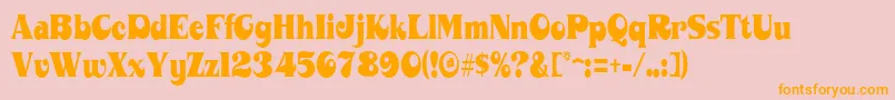 MahaneyRegular Font – Orange Fonts on Pink Background