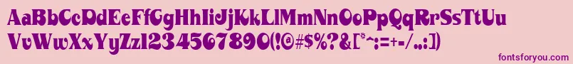 MahaneyRegular-Schriftart – Violette Schriften auf rosa Hintergrund