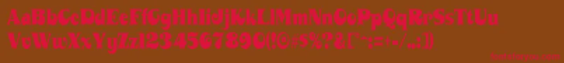 MahaneyRegular Font – Red Fonts on Brown Background