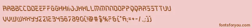 Holojacketleft Font – Brown Fonts on Pink Background