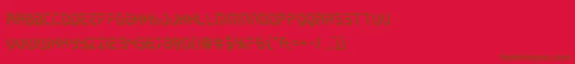 Holojacketleft Font – Brown Fonts on Red Background