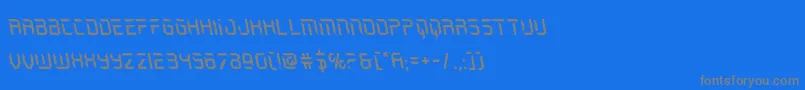 Holojacketleft-Schriftart – Graue Schriften auf blauem Hintergrund