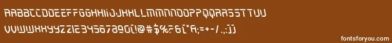 フォントHolojacketleft – 茶色の背景に白い文字